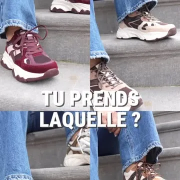 Une jolie paire de baskets pour compléter vos looks d’automne. Disponibles en magasin à 69,99 € ou 79,99 € selon le modèle