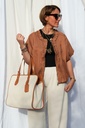 Grand sac cabas femme - Paul Marius - LeCabas L - Escapade - Toile Beige — vue 9