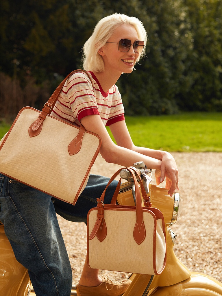 Grand sac cabas femme - Paul Marius - LeCabas M - Escapade - Toile Beige — vue 8