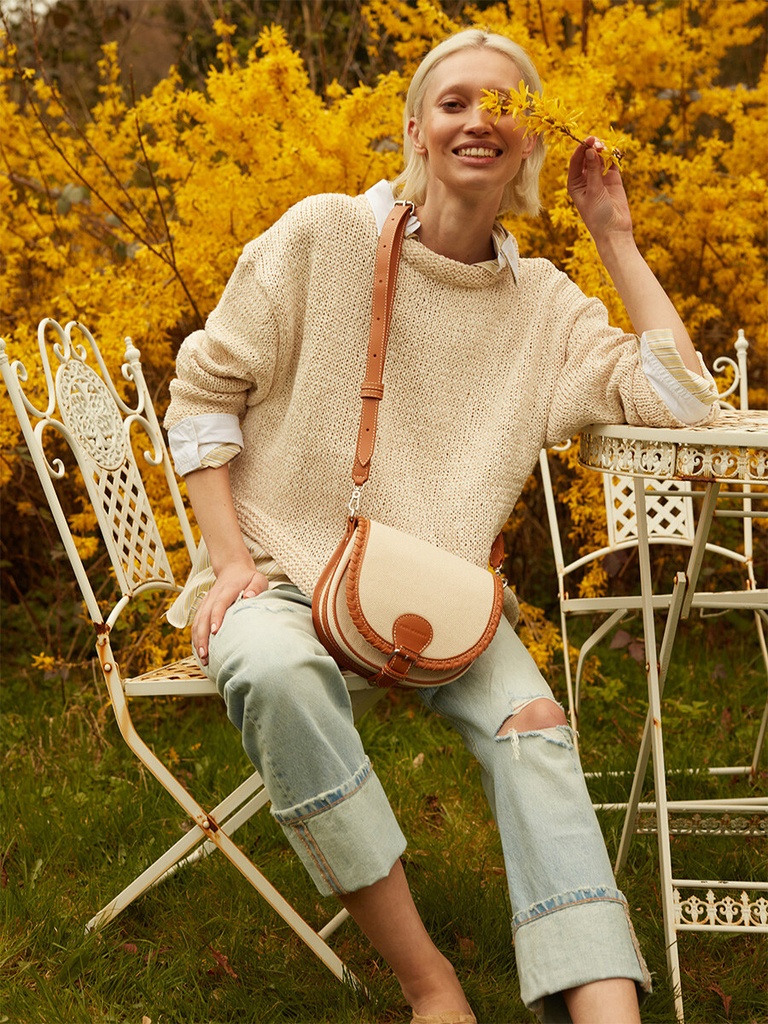 Petit sac bandoulière femme - Paul Marius - LeBobo - Escapade - Toile Beige — vue 12