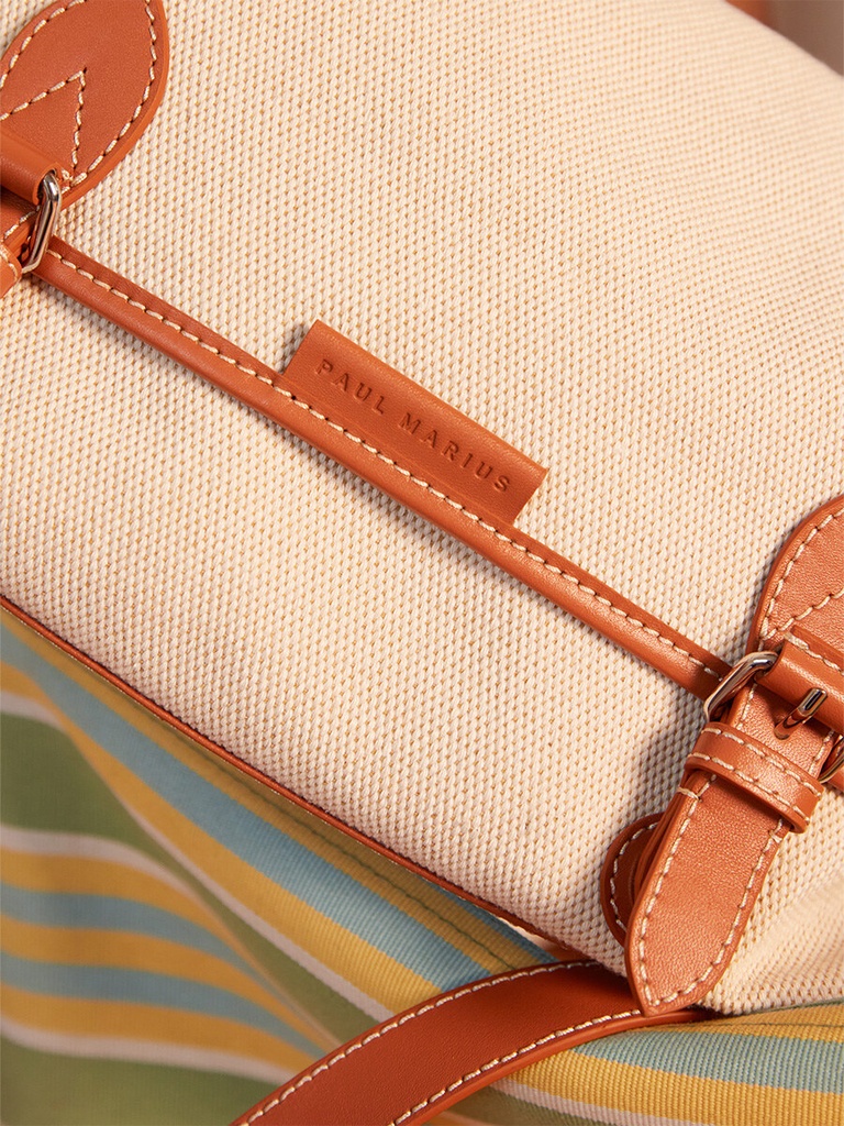 Sac bandoulière femme - Paul Marius - Loulou - Escapade - Toile Beige — vue 4
