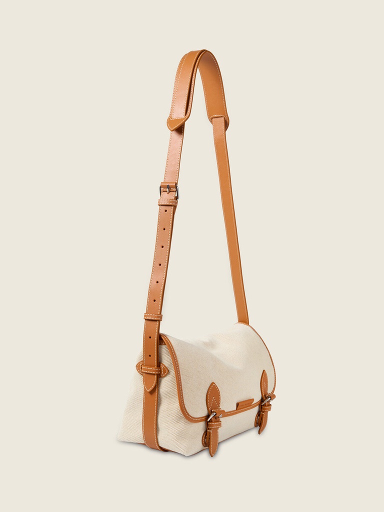Sac bandoulière femme - Paul Marius - Loulou - Escapade - Toile Beige — vue 5