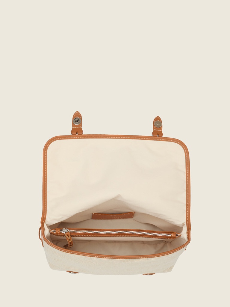 Sac bandoulière femme - Paul Marius - Loulou - Escapade - Toile Beige — vue 6