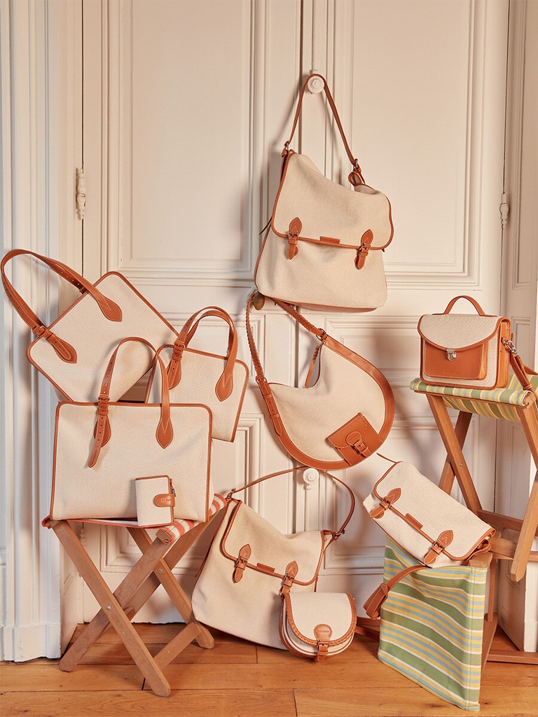 Sac femme - Paul Marius - Loulou XL - Escapade - Toile Beige — vue 9