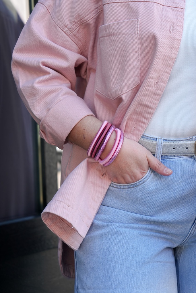 Surchemise en jeans oversized - Max - Bois de rose — vue 2