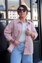 Surchemise en jeans oversized - Max - Bois de rose — vue 3