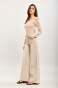 Jeans extra wide leg - Emilia - Beige — vue 3