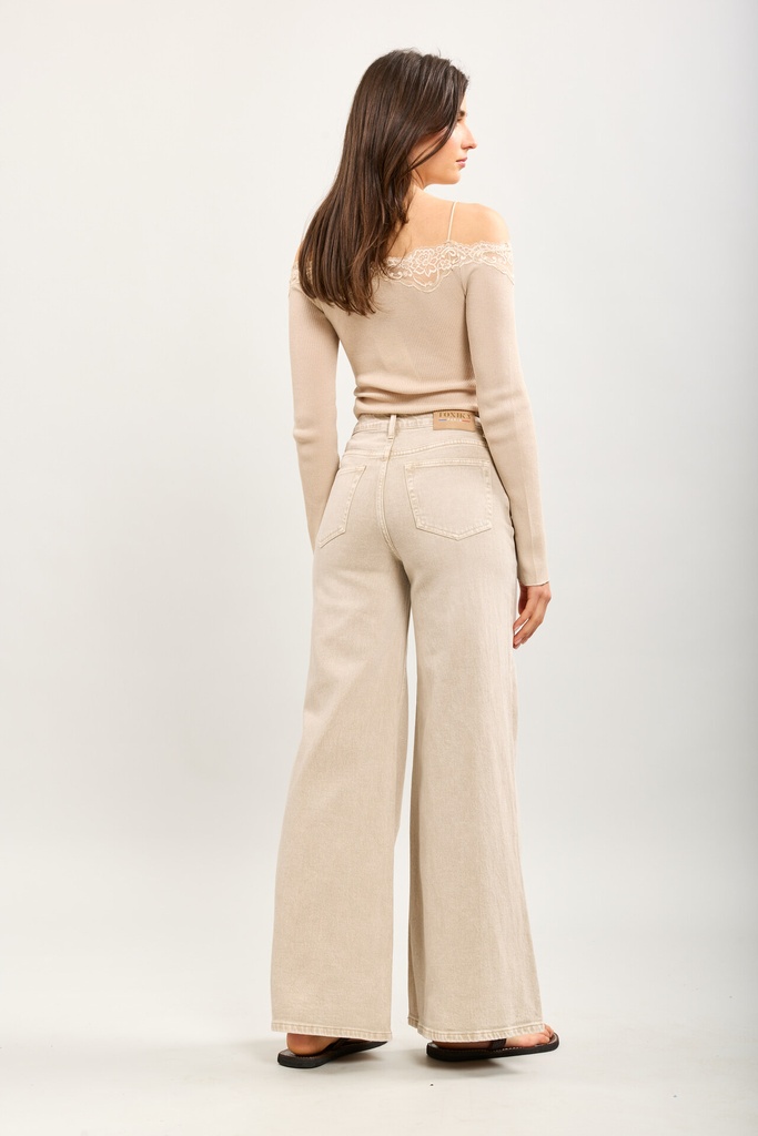 Jeans extra wide leg - Emilia - Beige — vue 5