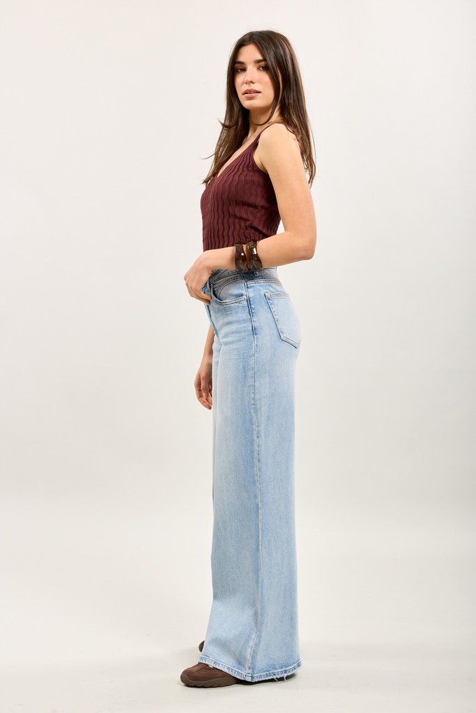 Jeans extra wide leg - Emilia - Bleu clair — vue 3