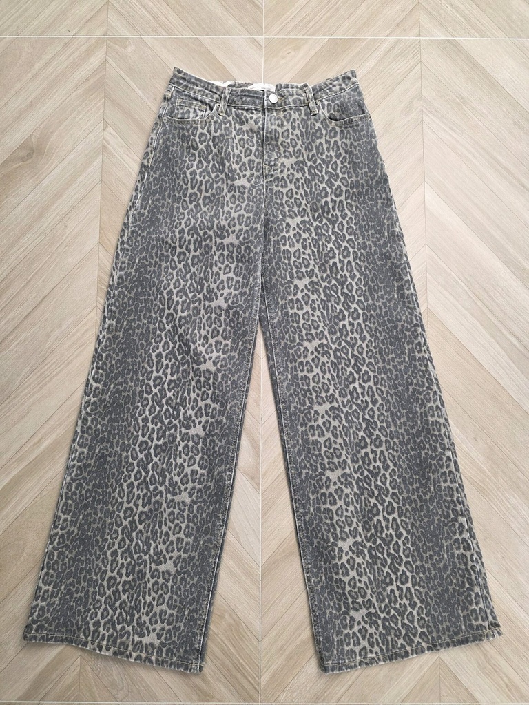 Jeans large - Coupe WIDE LEG - Léopard — vue 8