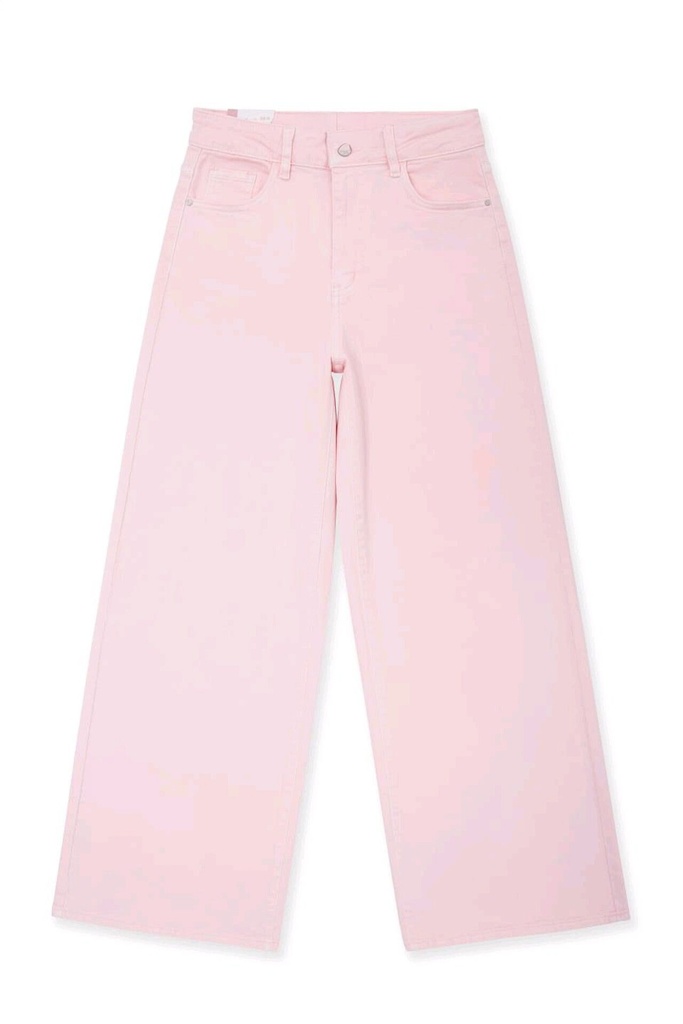 Jeans large - Coupe WIDE LEG - Rose — vue 5