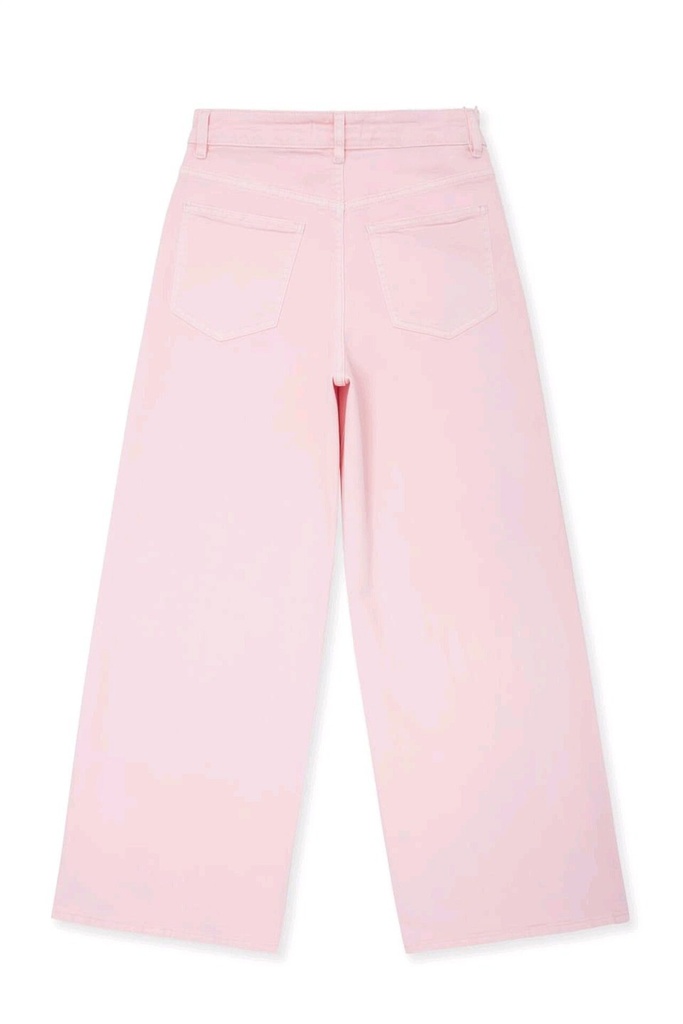 Jeans large - Coupe WIDE LEG - Rose — vue 6
