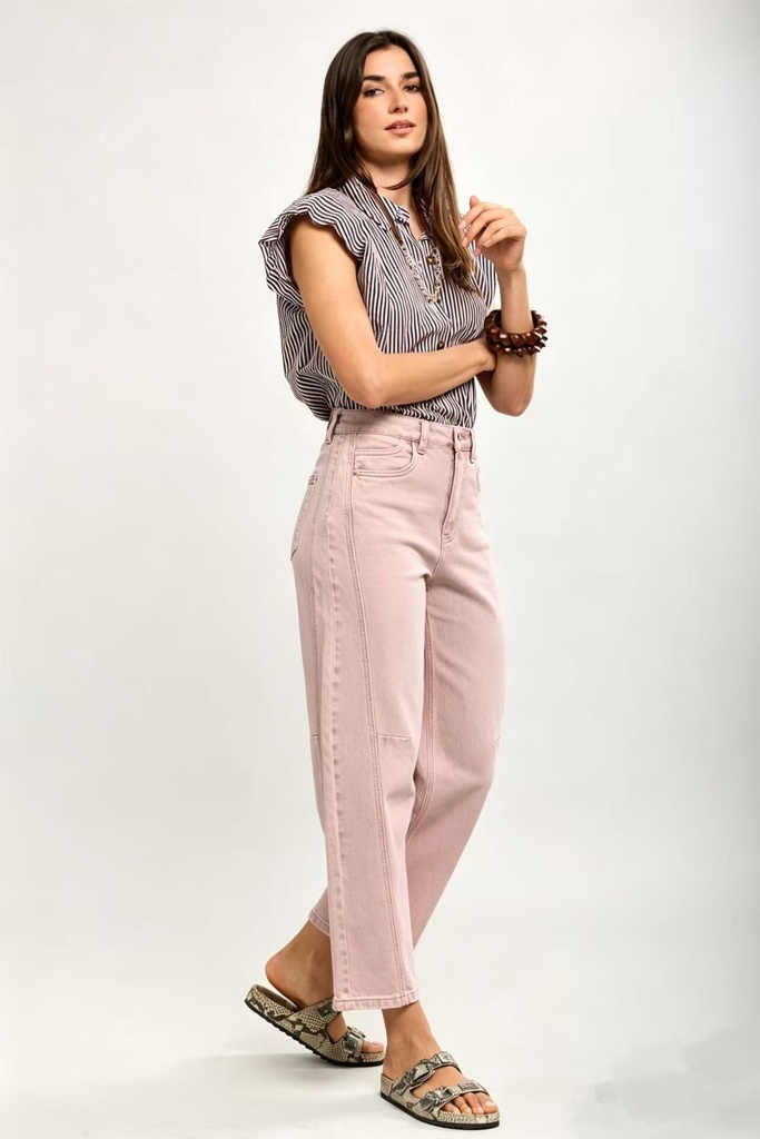 Jeans coupe ballon - rose — vue 5