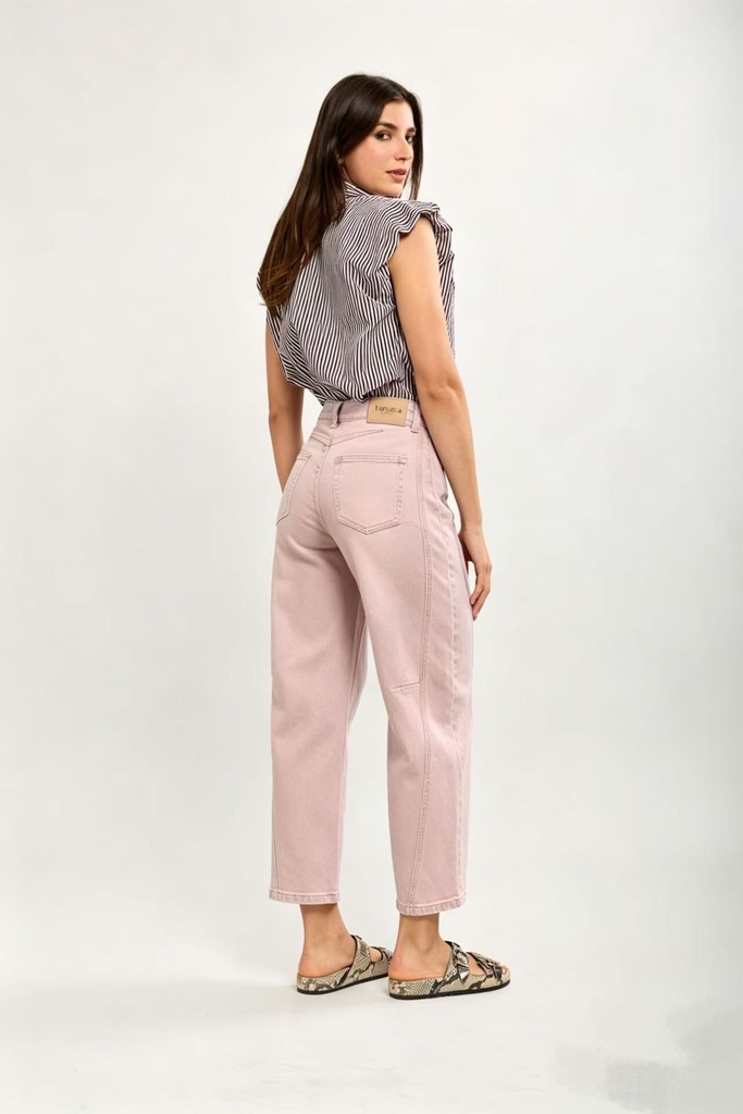 Jeans coupe ballon - rose — vue 6