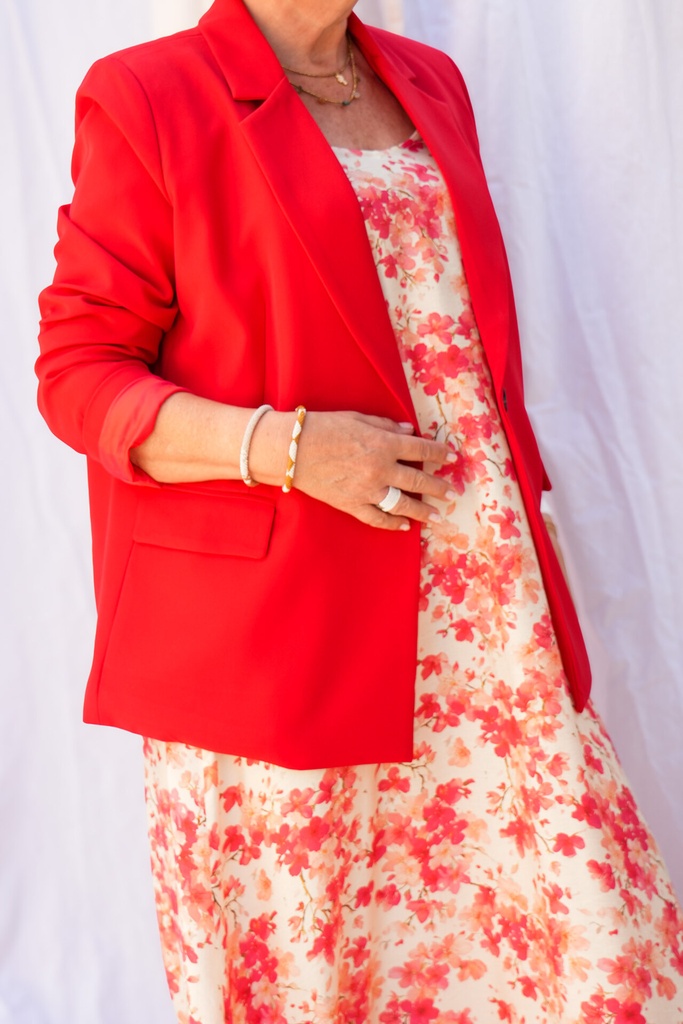 Blazer oversized  - Samantha - Rouge — vue 2