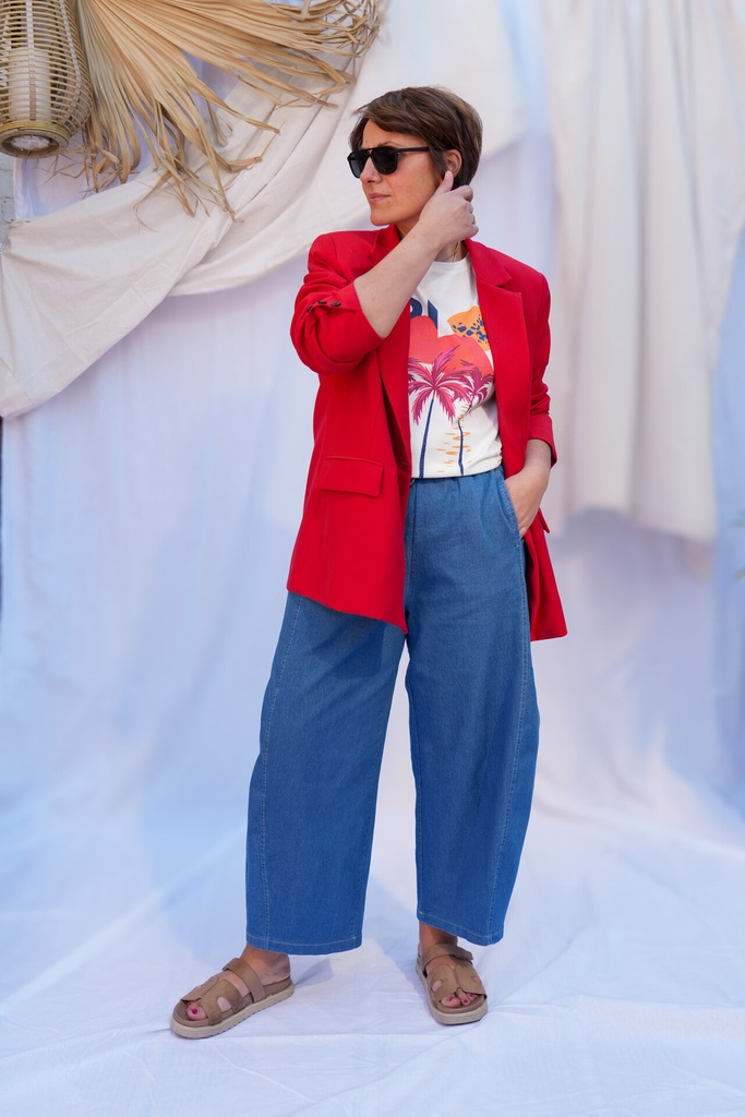 Blazer oversized  - Samantha - Rouge — vue 8