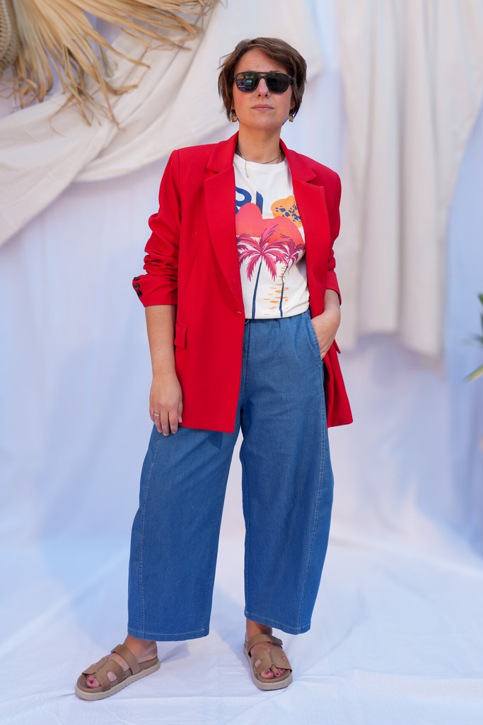 Blazer oversized  - Samantha - Rouge — vue 9