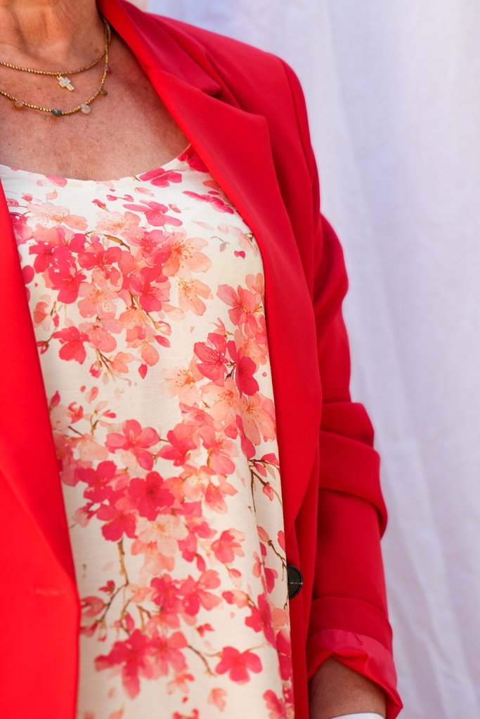 Blazer oversized  - Samantha - Rouge — vue 12