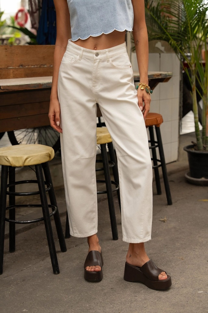 Jeans baloon - Brandy - Ecru — vue 2