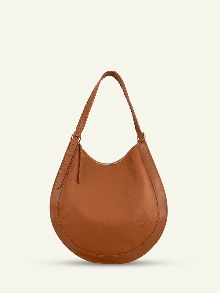 Sac cuir hobo xl noir femme - Paul Marius - LeHobo - Naturel — vue 2