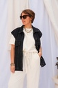 Veste en jeans sans manche oversize - Célia - Noir — vue 2
