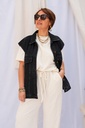 Veste en jeans sans manche oversize - Célia - Noir — vue 5