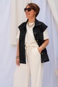 Veste en jeans sans manche oversize - Célia - Noir — vue 6