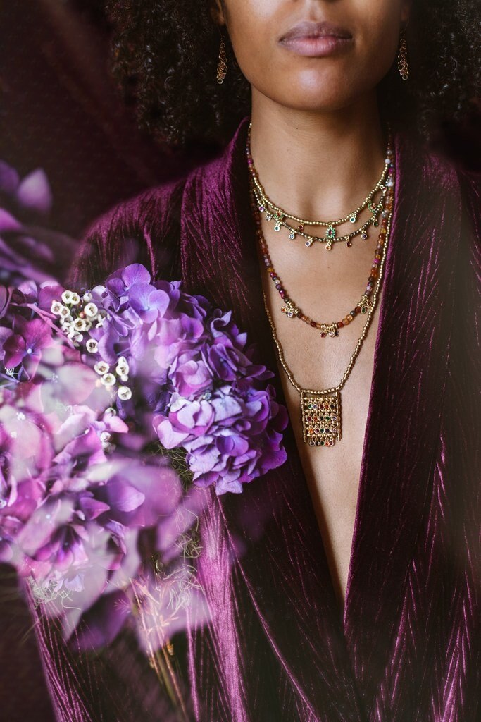 Collier - Kharmari - Danae - Strass (vue 2)