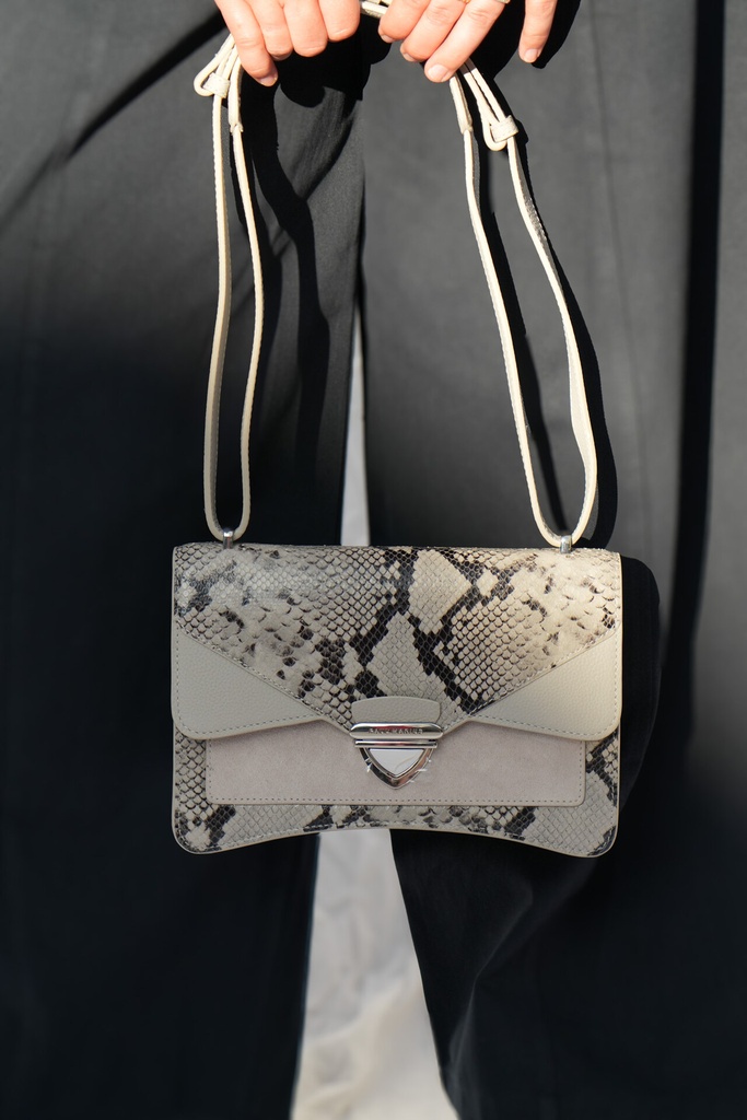 Sac à main cuir marron femme - Paul Marius - Madame George - Python Galet — vue 3