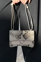 Sac à main cuir marron femme - Paul Marius - Madame George - Python Galet — vue 3