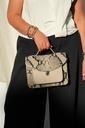 Sac à main cuir noir - Paul Marius - Mademoiselle George Python - Galet — vue 2