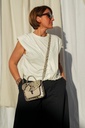 Sac à main cuir noir - Paul Marius - Mademoiselle XS George Python - Galet — vue 3