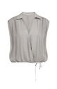 Chemise cache-cœur sans manches, finition nouée - YAYA - Storm Cloud Grey — vue 2