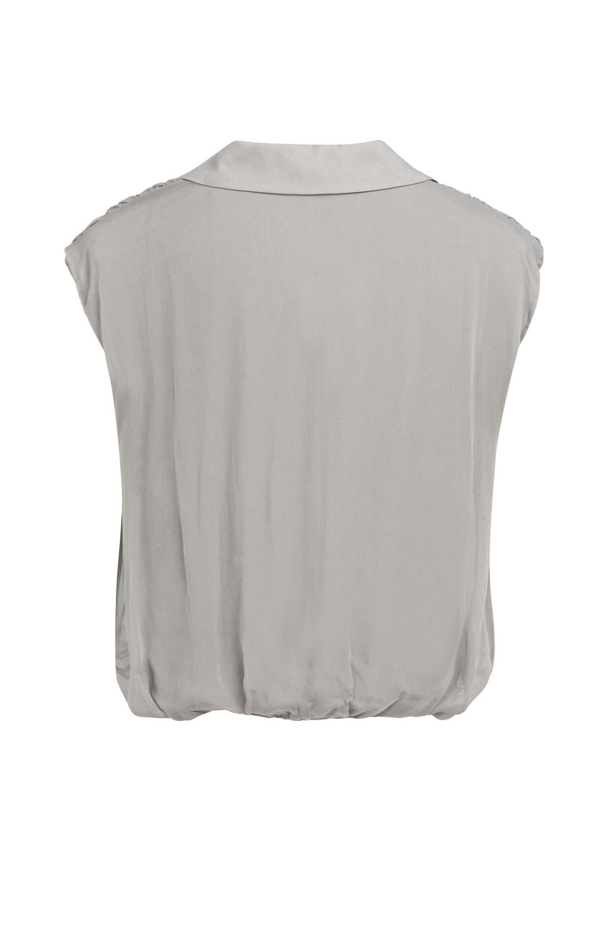 Chemise cache-cœur sans manches, finition nouée - YAYA - Storm Cloud Grey — vue 8