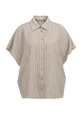 Chemise manches courtes à rayures - YAYA - Safari Brown Dessin — vue 2