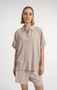 Chemise manches courtes à rayures - YAYA - Safari Brown Dessin — vue 4