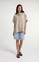 Chemise manches courtes à rayures - YAYA - Safari Brown Dessin — vue 8