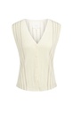 Gilet rayé sans manches, en maille à col V - YAYA - Pure White Dessin — vue 4
