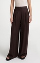Pantalon large avec élastique au dos - YAYA - Aubergine Purple — vue 2