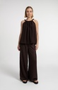 Pantalon large avec élastique au dos - YAYA - Aubergine Purple — vue 7