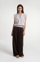 Pantalon large avec élastique au dos - YAYA - Aubergine Purple — vue 9