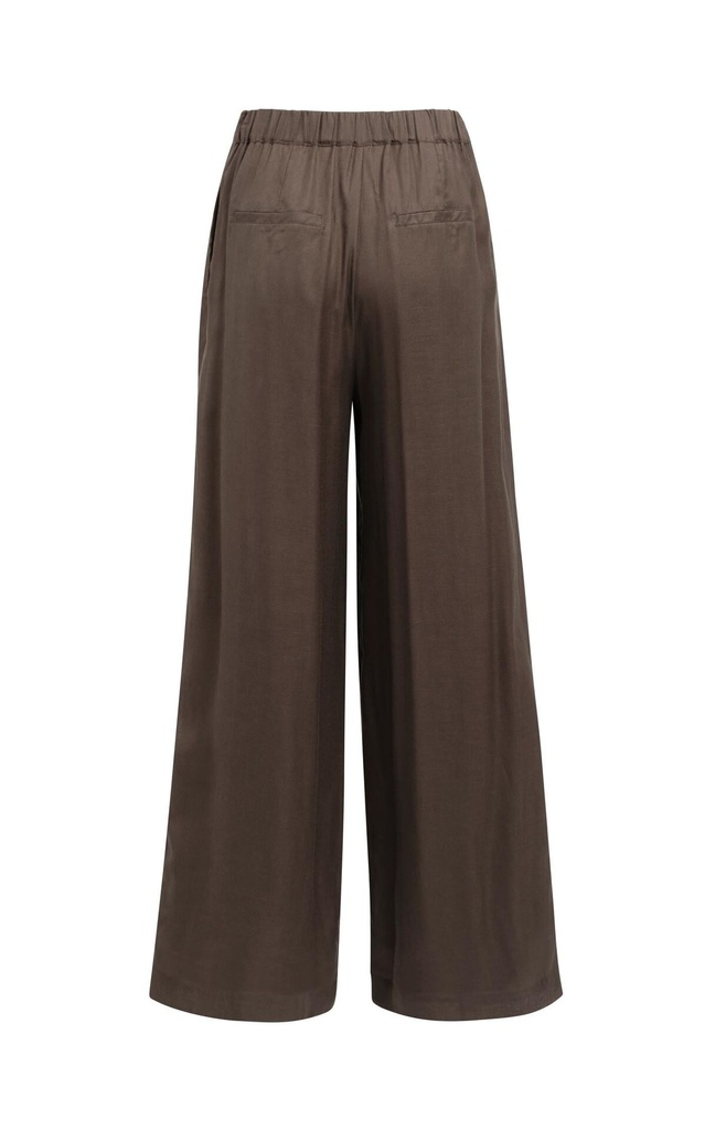 Pantalon large avec élastique au dos - YAYA - Aubergine Purple — vue 10