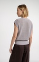 Pull col V en maille texturée - YAYA - Alabaster Gray Melange — vue 5