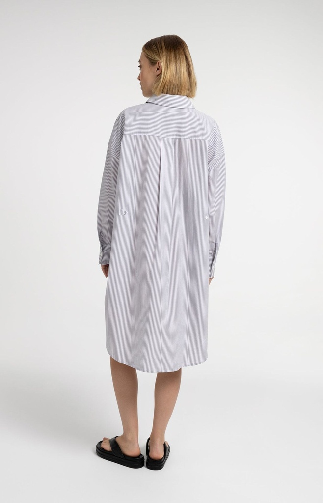 Robe chemise à rayures avec finition croisée - YAYA - Storm Cloud Grey Dessin — vue 5