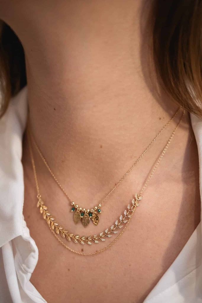 Collier - Plaqué Or - By 164 - Prune — vue 3