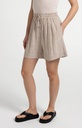 Short rayé, taille élastiquée - YAYA - Safari Brown Dessin — vue 3