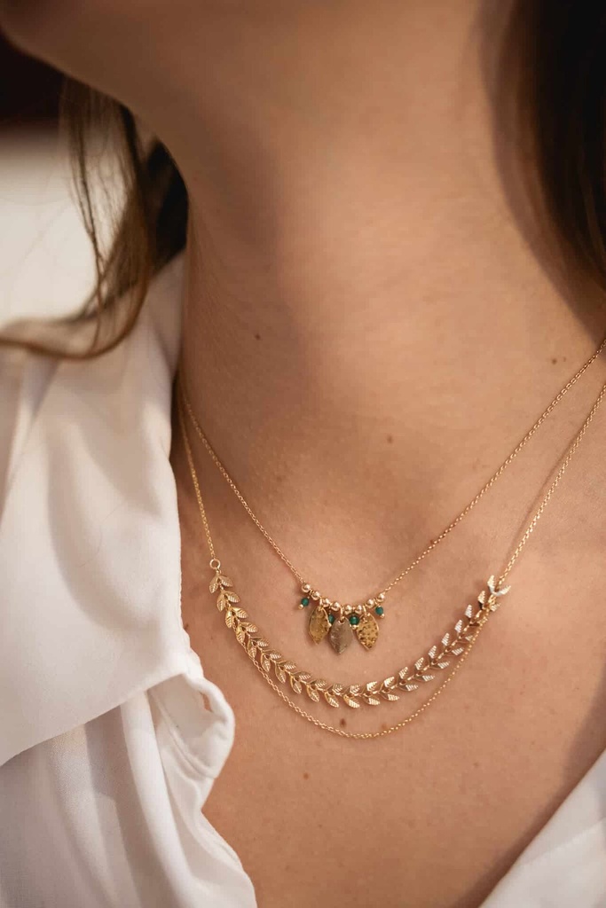 Collier - Plaqué Or - By 164 - Prune — vue 4