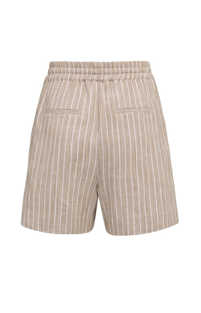 Short rayé, taille élastiquée - YAYA - Safari Brown Dessin — vue 8