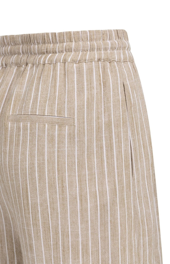 Short rayé, taille élastiquée - YAYA - Safari Brown Dessin — vue 9