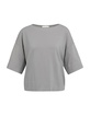 T-shirt oversize, col bateau, en maille fine - YAYA - Storm Cloud Grey — vue 2